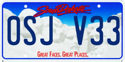 SD license plate 0SJV33