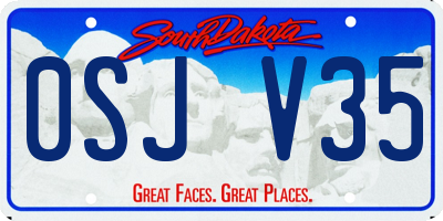 SD license plate 0SJV35