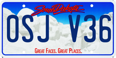 SD license plate 0SJV36