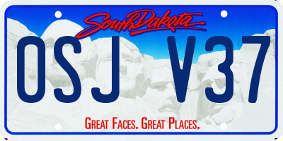 SD license plate 0SJV37