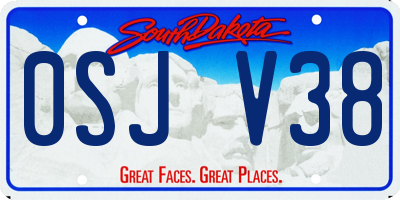 SD license plate 0SJV38