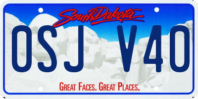SD license plate 0SJV40