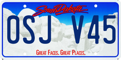 SD license plate 0SJV45