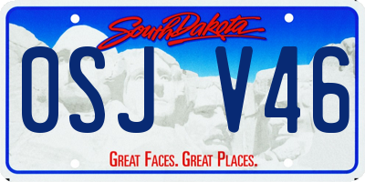 SD license plate 0SJV46