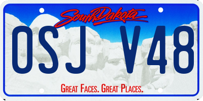 SD license plate 0SJV48