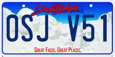 SD license plate 0SJV51