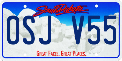 SD license plate 0SJV55