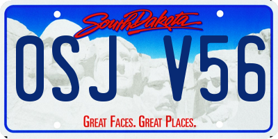 SD license plate 0SJV56