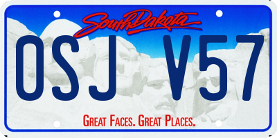 SD license plate 0SJV57