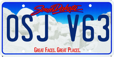 SD license plate 0SJV63