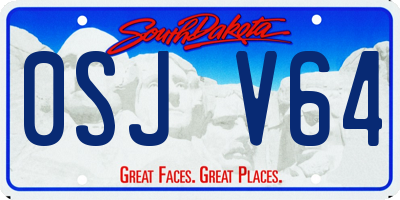 SD license plate 0SJV64