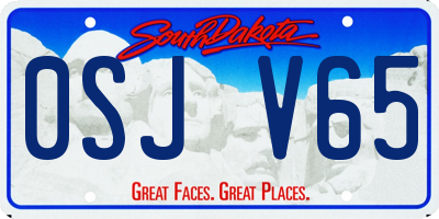 SD license plate 0SJV65