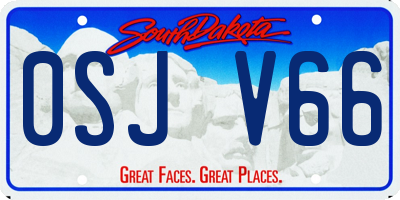 SD license plate 0SJV66