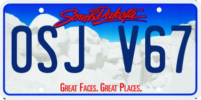 SD license plate 0SJV67