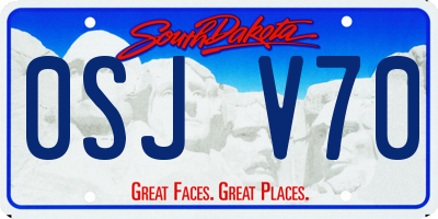 SD license plate 0SJV70
