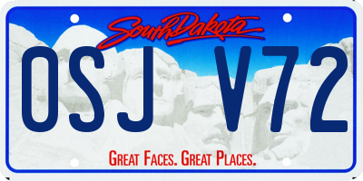SD license plate 0SJV72