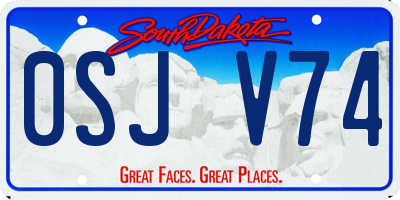 SD license plate 0SJV74