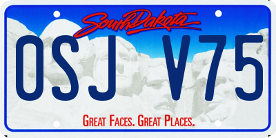 SD license plate 0SJV75