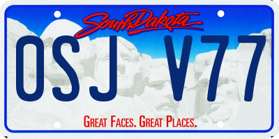 SD license plate 0SJV77