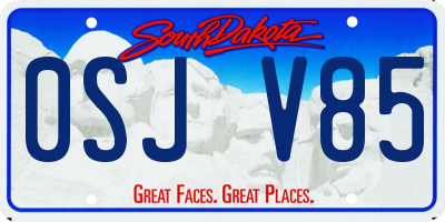 SD license plate 0SJV85