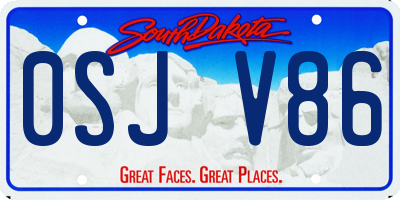 SD license plate 0SJV86