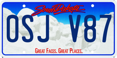 SD license plate 0SJV87