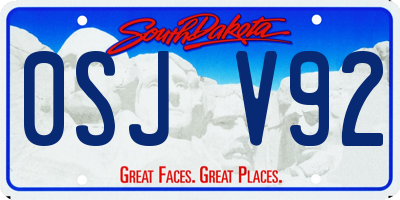 SD license plate 0SJV92