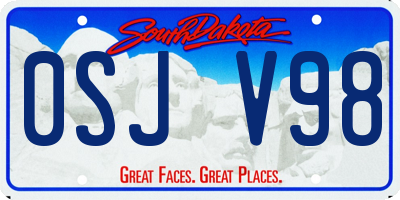 SD license plate 0SJV98