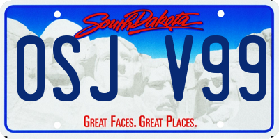SD license plate 0SJV99