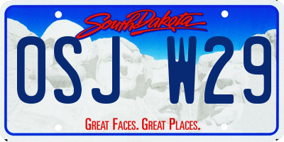 SD license plate 0SJW29