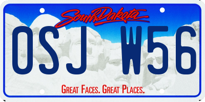 SD license plate 0SJW56