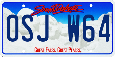 SD license plate 0SJW64