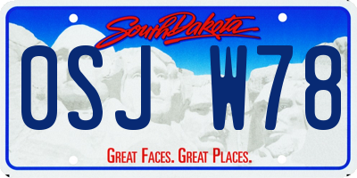 SD license plate 0SJW78