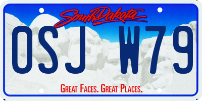 SD license plate 0SJW79