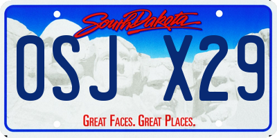 SD license plate 0SJX29