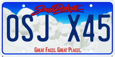 SD license plate 0SJX45