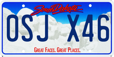 SD license plate 0SJX46