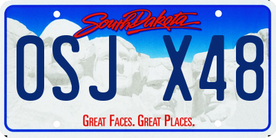 SD license plate 0SJX48