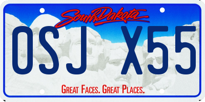 SD license plate 0SJX55