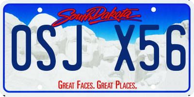 SD license plate 0SJX56