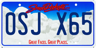 SD license plate 0SJX65