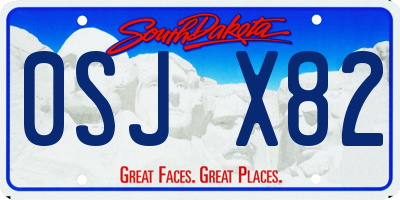 SD license plate 0SJX82