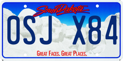 SD license plate 0SJX84