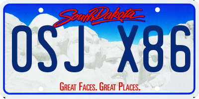 SD license plate 0SJX86