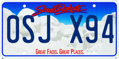 SD license plate 0SJX94