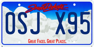 SD license plate 0SJX95