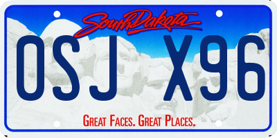 SD license plate 0SJX96