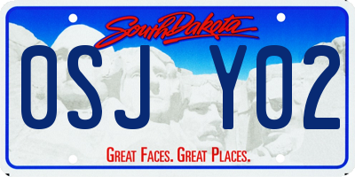 SD license plate 0SJY02