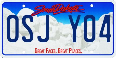 SD license plate 0SJY04