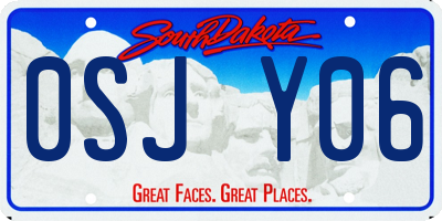SD license plate 0SJY06